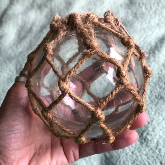 Glass Orb Vase Knotted Rope Float Potion Bottle Root Plant Cuttings - Picture 6 of 6